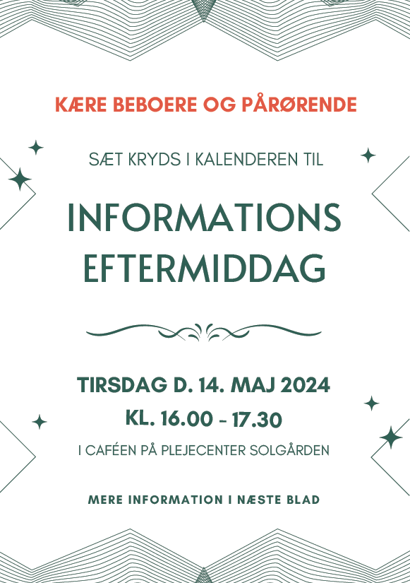 Informationsmøde på Solgården 14. maj